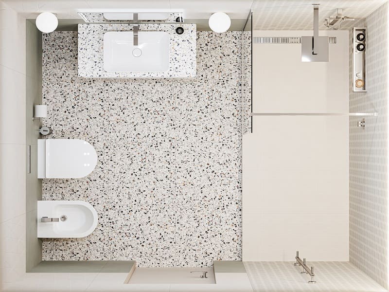 Ванная комната с душевой Таделакт / Бричиола Ванная комната с душевой Таделакт / Бричиола