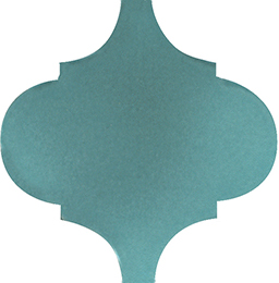 Арабески Майолика бирюза глянцевый 26x30x0,7
