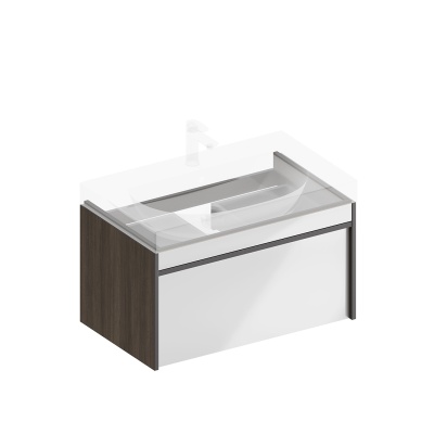 Тумба Modula/Модула подвесная 80 с ящиком 1+1, арабика