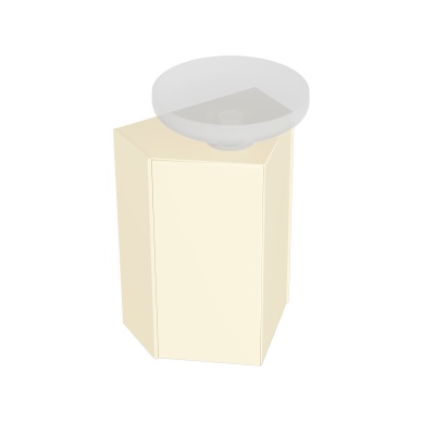 Тумба-модуль Caravan/Караван под раковину со столешницей без боковин, подвесная 50, нажимное открывание, сливочная матовая Тумба-модуль Caravan/Караван под раковину со столешницей без боковин, подвесная 50, нажимное открывание, сливочная матовая