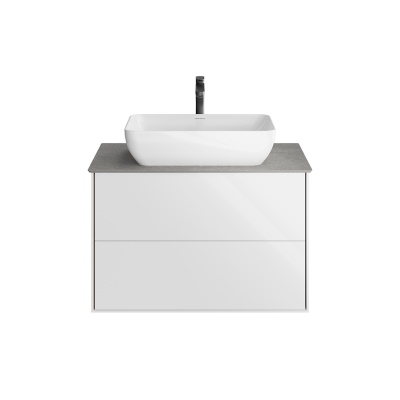 Тумба Plaza Modern/Плаза Модерн подвесная 80 белый 2 ящика