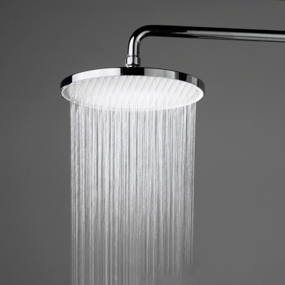 Душевая колонна FONTE на 3 потока с фиксированным изливом и термостатическим смесителем, черный матовый