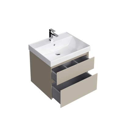 Тумба Cubo/Кубо подвесная с ящиками 60, лимо матовая