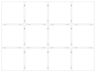 Конфетти белый глянцевый 29,8х39,8x0,7 из 12 частей 9,8x9,8