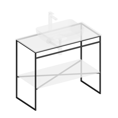 Металлическая структура Plaza Next/Плаза Некст напольная 100, черная матовая