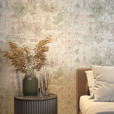 Обои виниловые Впечатление мотив, зеленый