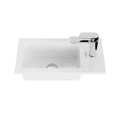 Раковина Lato/Лато встраиваемая сверху 50, белая глянцевая Раковина Lato/Лато встраиваемая сверху 50, белая глянцевая