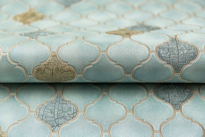 Обои виниловые Арабески мотив, бирюзовый Обои виниловые Арабески мотив, бирюзовый