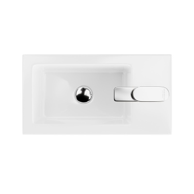 Раковина Lato/Лато встраиваемая сверху 50, белая глянцевая Раковина Lato/Лато встраиваемая сверху 50, белая глянцевая