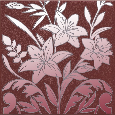 Декор Барберино 3 бордо глянцевый 20x20x0,69 Декор Барберино 3 бордо глянцевый 20x20x0,69