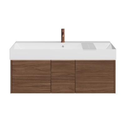 Тумба Grande/Гранде подвесная 120, 3 ящика, структурированный орех