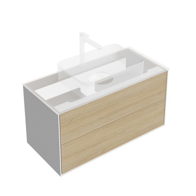 Тумба Plaza Modern/Плаза Модерн подвесная 100, нажимное открывание, 2 ящика, дуб виченца Тумба Plaza Modern/Плаза Модерн подвесная 100, нажимное открывание, 2 ящика, дуб виченца