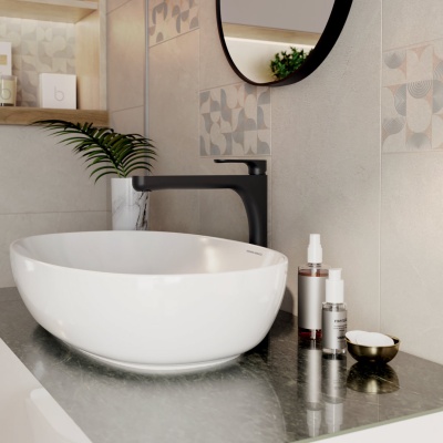 Раковина PLAZA накладная 60, белая глянцевая