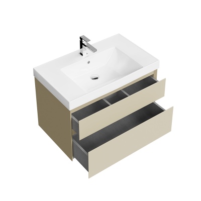 Тумба CUBO подвесная с ящиками 80, лимо матовая Тумба CUBO подвесная с ящиками 80, лимо матовая