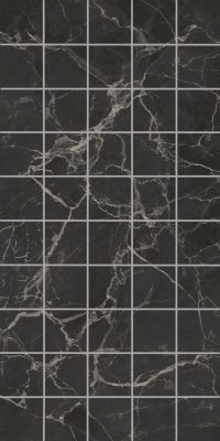 Декор чипсет Коррер чёрный глянцевый обрезной 30x60x0,9