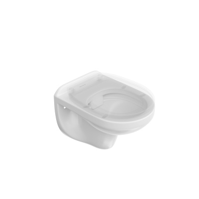 Унитаз KPRO подвесной безободковый с сиденьем, белый глянцевый