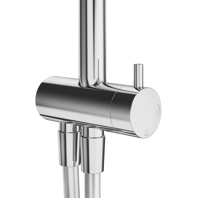 Душевая колонна круглая Fonte/Фонте на 2 потока без смесителя, хром