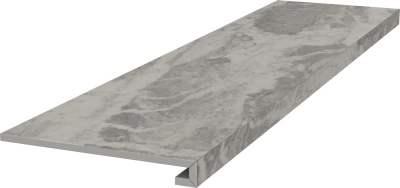Ступень клееная Альбино серый обрезной 33x119,5x1,1