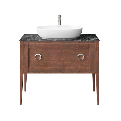 Тумба PLAZA Classic NEO напольная 1+1 ящик 100, орех матовый