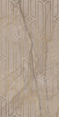 Декор Ифран бежевый светлый глянцевый обрезной 60x119,5x0,9