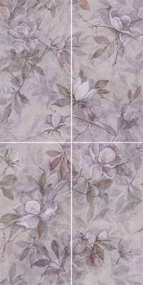 Панно Магнолия 3 матовый 60x120x0,9 из 4 частей (30х60) Панно Магнолия 3 матовый 60x120x0,9 из 4 частей (30х60)