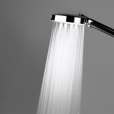 Душевая колонна FONTE на 3 потока с фиксированным изливом и термостатическим смесителем, черный матовый