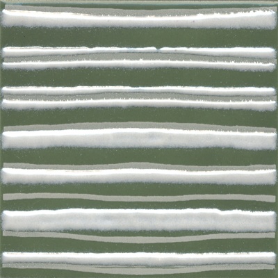 Декор Бахия 3 зелёный глянцевый 9,8x9,8x0,7