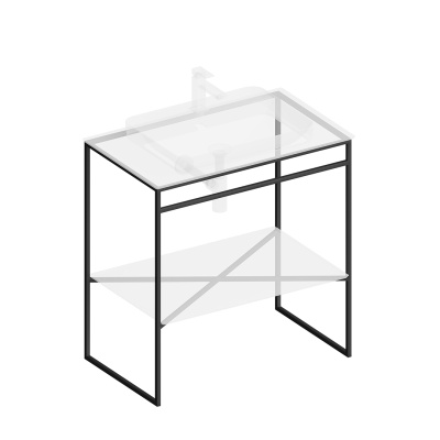 Металлическая структура Plaza Next/Плаза Некст напольная 80, черная матовая