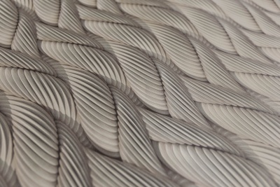 Обои виниловые Трессаж мотив, коричневый