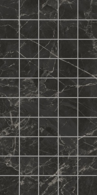 Декор чипсет Коррер чёрный глянцевый обрезной 30x60x0,9