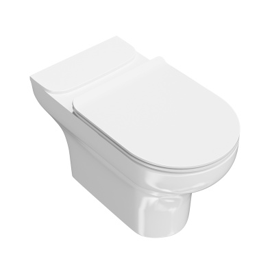 Унитаз BUONGIORNO напольный безободковый, белый глянцевый