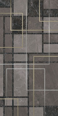 Декор Марсель микс тёмный глянцевый обрезной 60x119,5x0,9