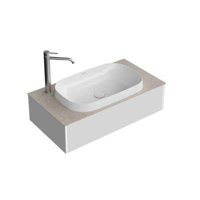 Тумба Magica/Маджика подвесная 90, 1 ящик, утренний серый матовый                      