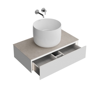 Тумба Magica/Маджика подвесная 90, 1 ящик, утренний серый матовый Тумба Magica/Маджика подвесная 90, 1 ящик, утренний серый матовый