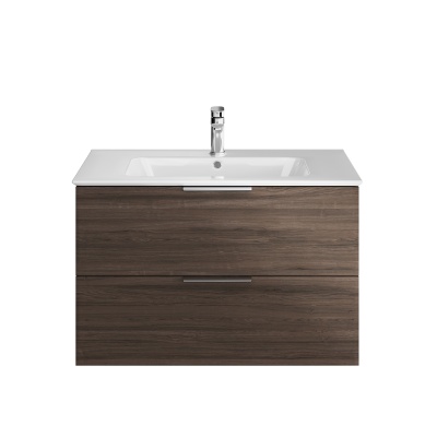 Тумба Piano/Пиано подвесная с ящиками 85, дымчатый вяз