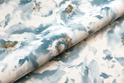 Обои виниловые на флизелиновой основе Легато мотив, голубой Обои виниловые на флизелиновой основе Легато мотив, голубой