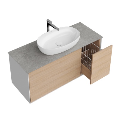 Тумба Plaza Modern/Плаза Модерн подвесная 120 дуб виченца 3 ящика