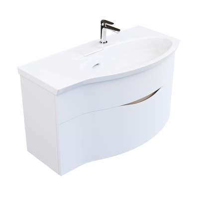 Тумба Riva/Рива 100 см правая, белая матовая