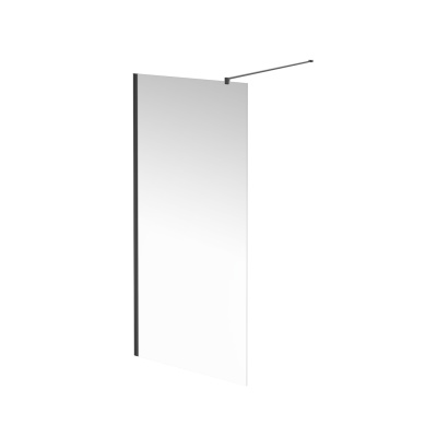 Душевая перегородка VETRO, 90х195, матовый черный