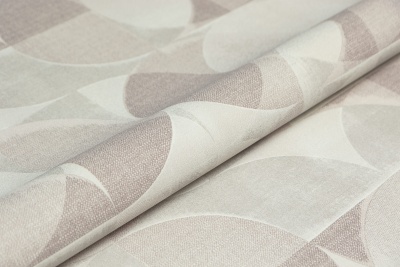 Обои виниловые на флизелиновой основе Шафран мотив, бежевый, круги