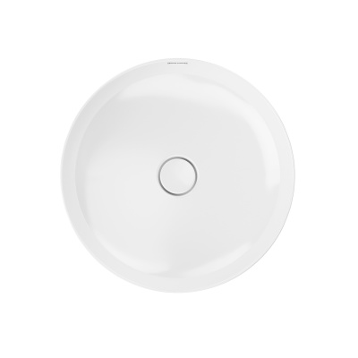 Раковина Safi/Сафи накладная 46 с крепежом, белая глянцевая