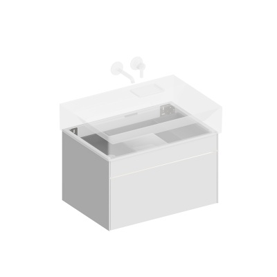 Тумба Logica/Лоджика подвесная 2 ящика 70 см, белоснежный Тумба Logica/Лоджика подвесная 2 ящика 70 см, белоснежный