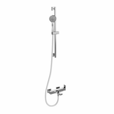 Душевая стойка Futura/Футура c лейкой и шлангом, хром