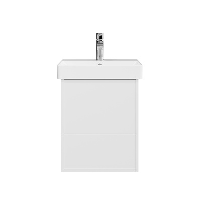 Тумба Pro/Про подвесная 2 ящика 50, белая матовая Тумба Pro/Про подвесная 2 ящика 50, белая матовая