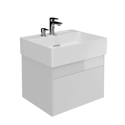 Тумба Logica/Лоджика подвесная 2 ящика 60 см, белоснежный Тумба Logica/Лоджика подвесная 2 ящика 60 см, белоснежный