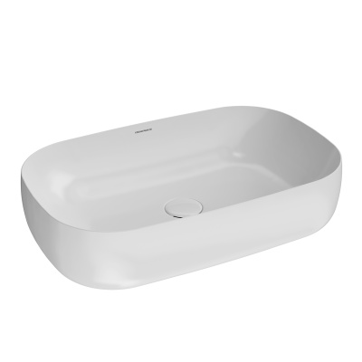 Раковина Magica/Маджика накладная 65, белый глянцевый