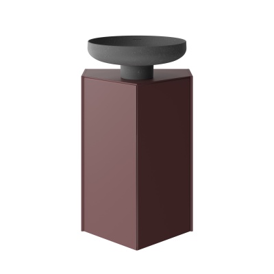 Тумба-модуль Caravan/Караван под раковину со столешницей без боковин, подвесная 50, нажимное открывание, марокканский гранатовый Тумба-модуль Caravan/Караван под раковину со столешницей без боковин, подвесная 50, нажимное открывание, марокканский гранатовый