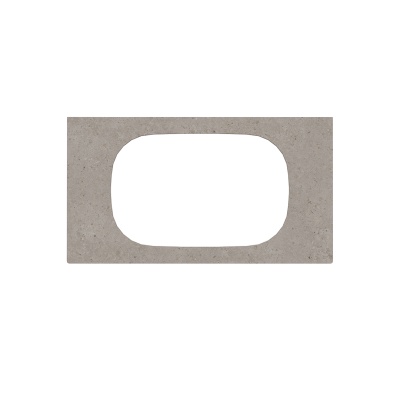 Столешница MAGICA Риккарди 90 см, серая матовая (без отв. под смеситель)