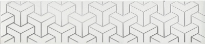 Бордюр Ломбардиа белый матовый 25x5,4x0,8
