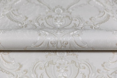 Обои виниловые на флизелиновой основе Ориент мотив, серый светлый